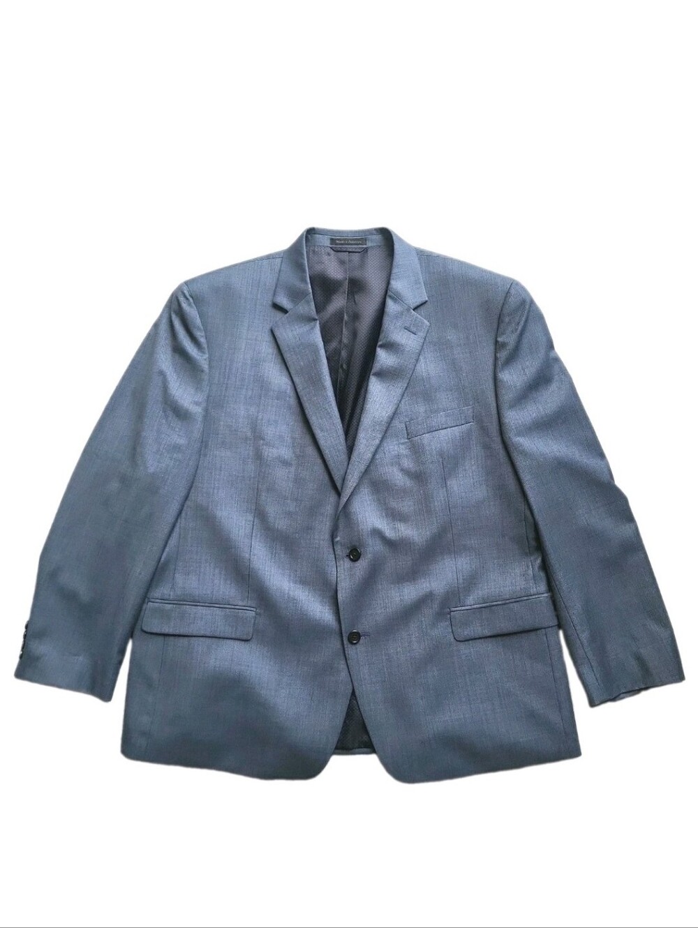 Shaquille O'Neal Blazer Mens 50 Big&Tall Light Blue 100% Wool Sport Coat Jacket - Picture 3 of 15